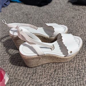 Kate Spade White Wedge Sandals